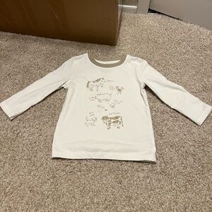 Cat and jack animal long sleeve t shirt nwot